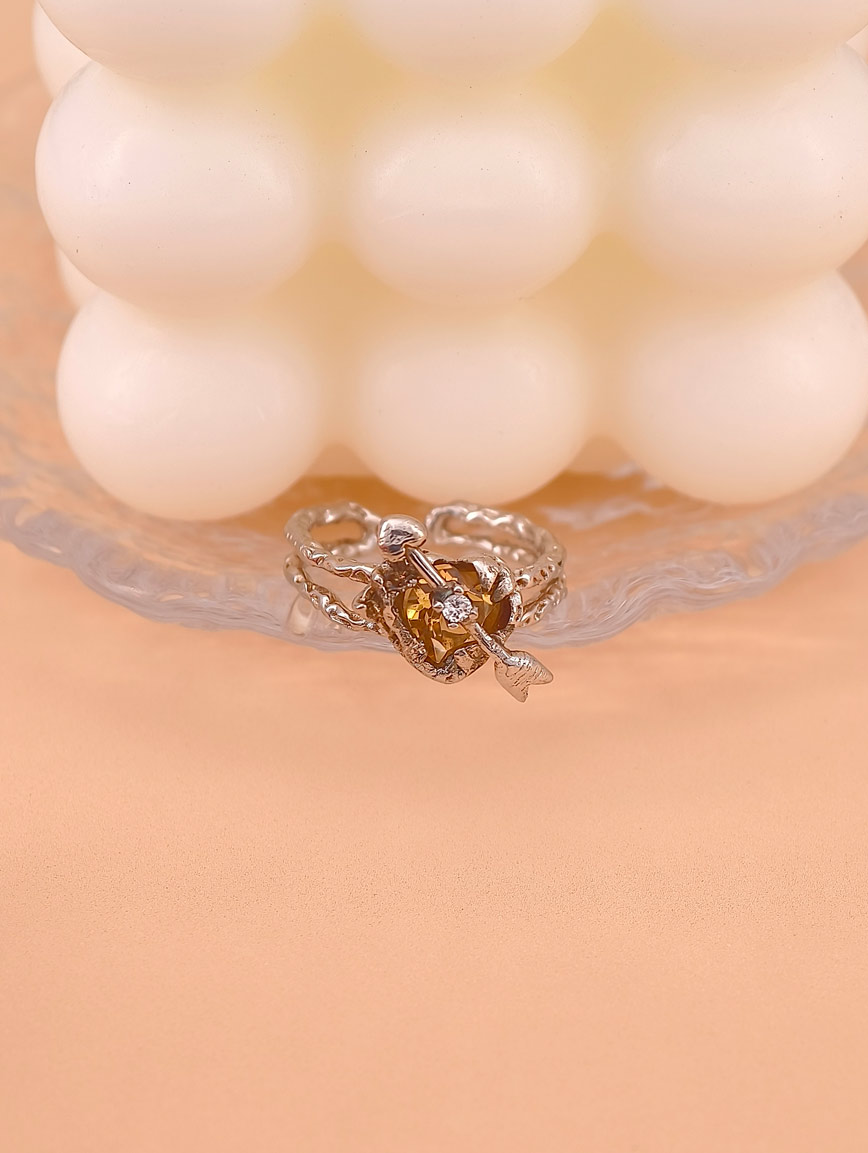 Love At First Shot Natural Citrine Ring