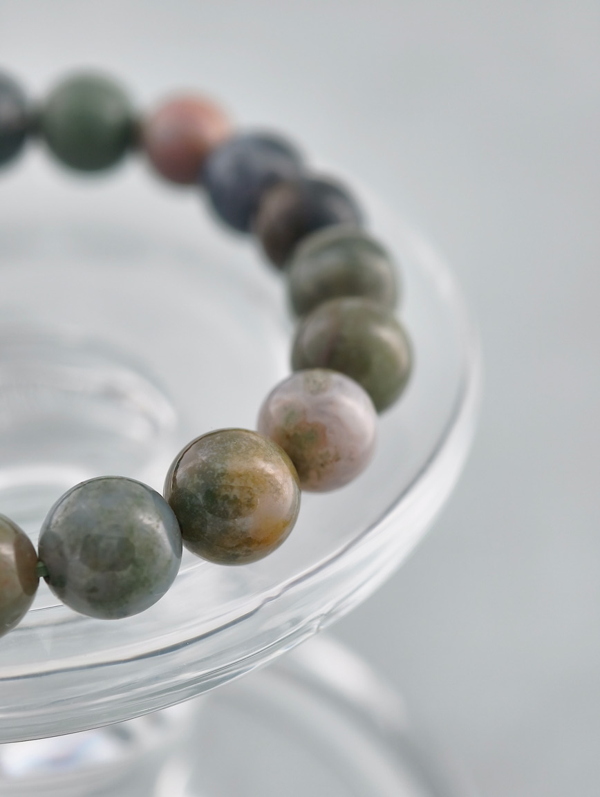 Natural Water Grass Agate Bracelet