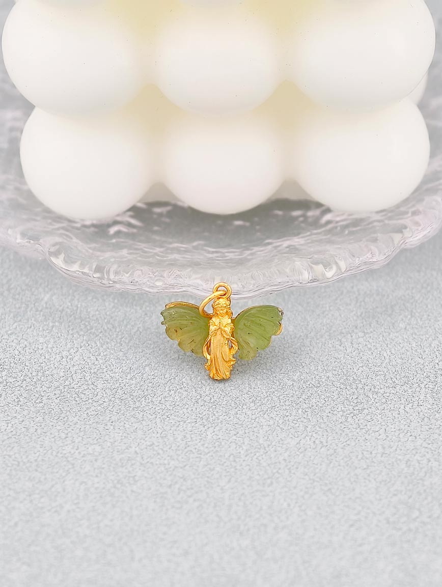 Natural Green Tourmaline Sterling Silver Pendant