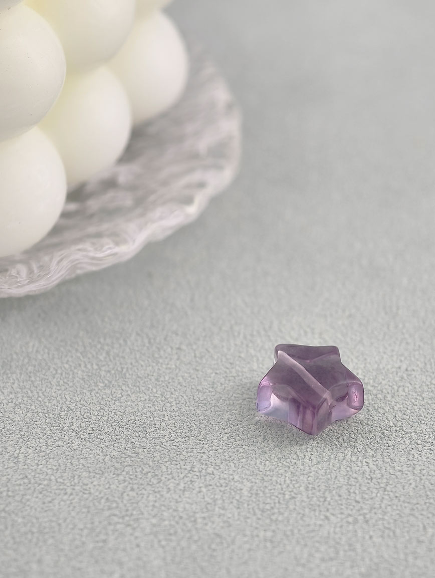 Natural Colored Fluorite Star DIY Accessory