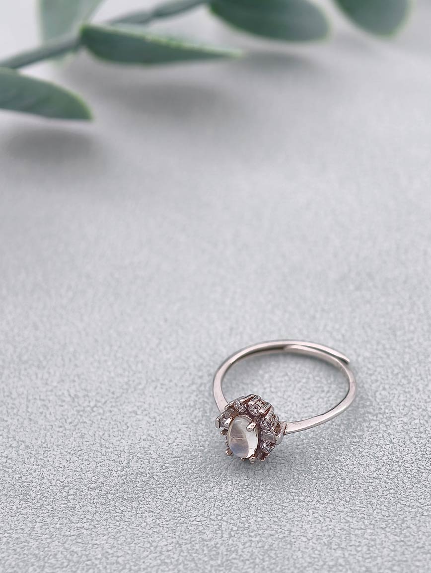 Natural Moonstone Delicate Ring
