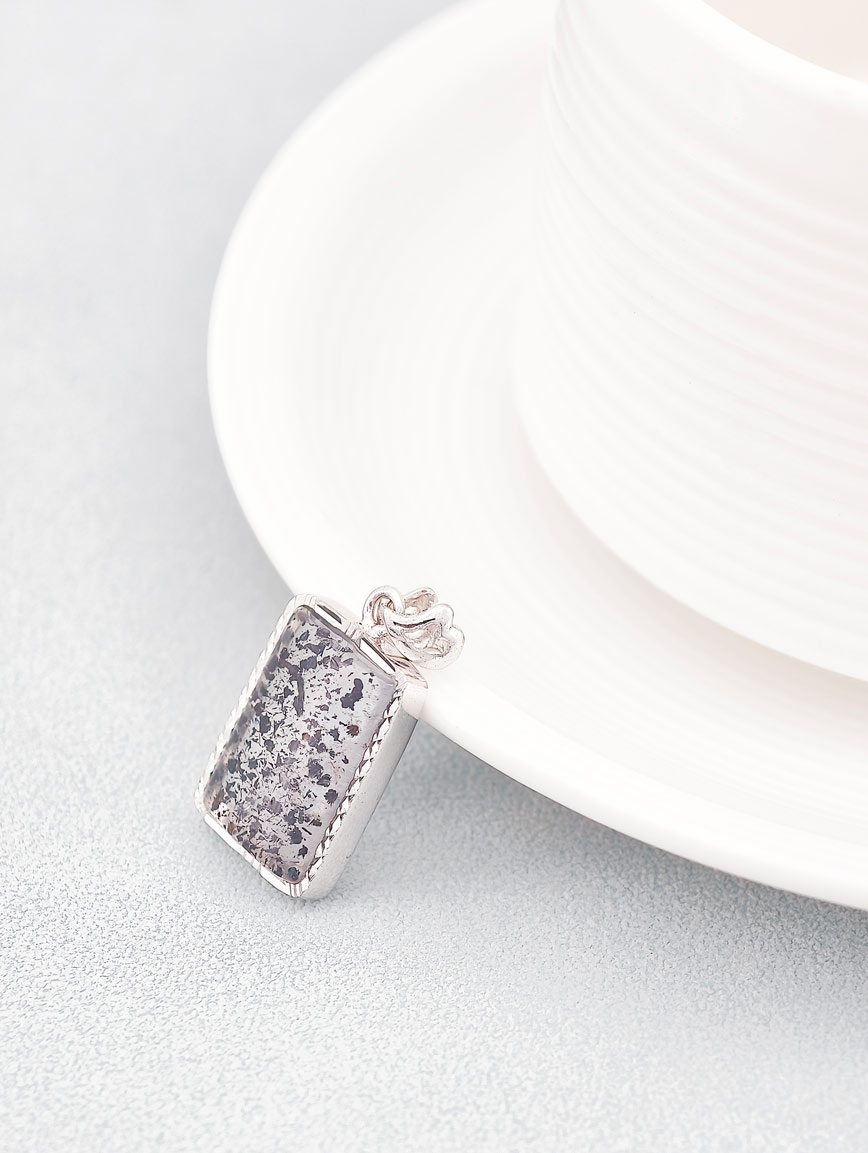 Natural Black Super Seven Sterling Silver Pendant