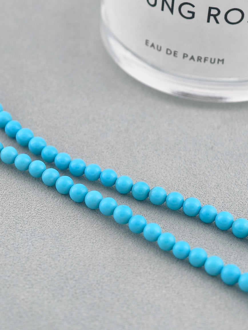 Natural Blue Porcelain Turquoise Necklace