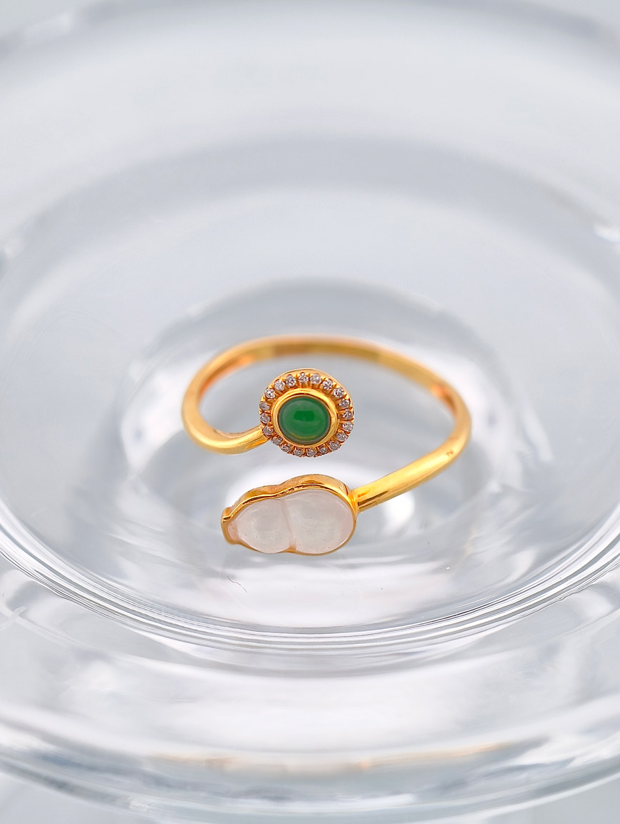 Natural Jadeite Design Ring