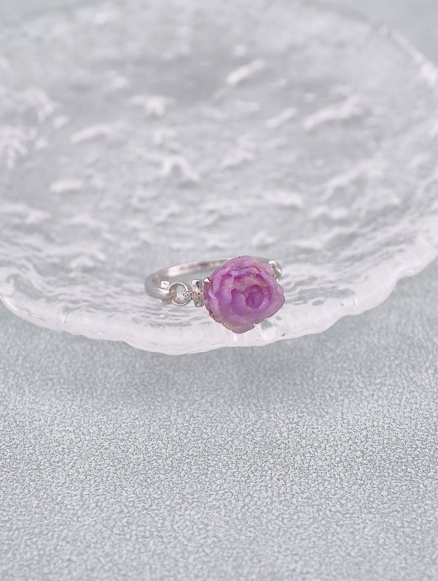 Flower Shaped Sugilite Ring