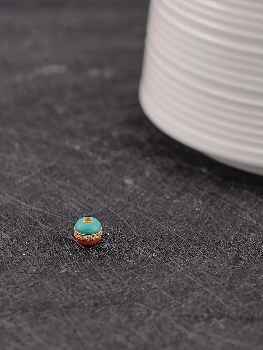 Natural South Red Agate and Turquoise Handmade Bead DIY Accessory