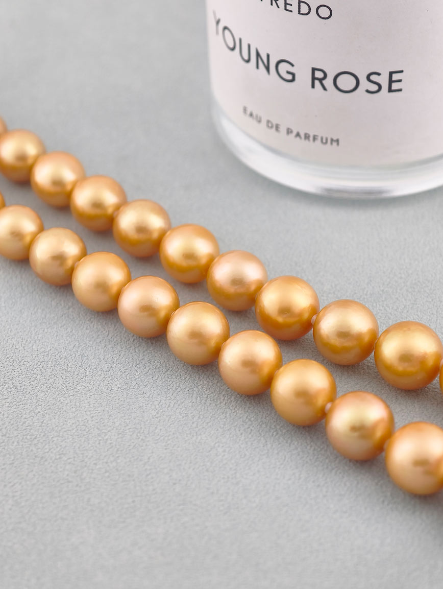 Natural South Sea Golden Pearl Necklace