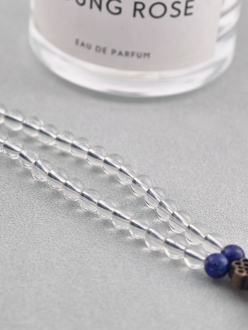 Wealth-Attracting Tablet Lapis Lazuli with Natural Turquoise South Red Agate Pure Silver and Clear Quartz Necklace