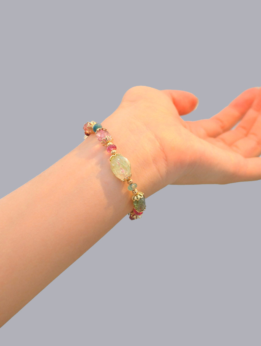 Natural Tourmaline Delicate Style Bracelet