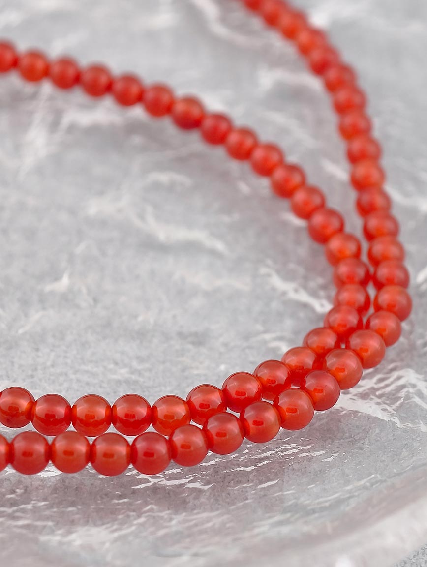 Natural Agate Three-Wrap Bracelet