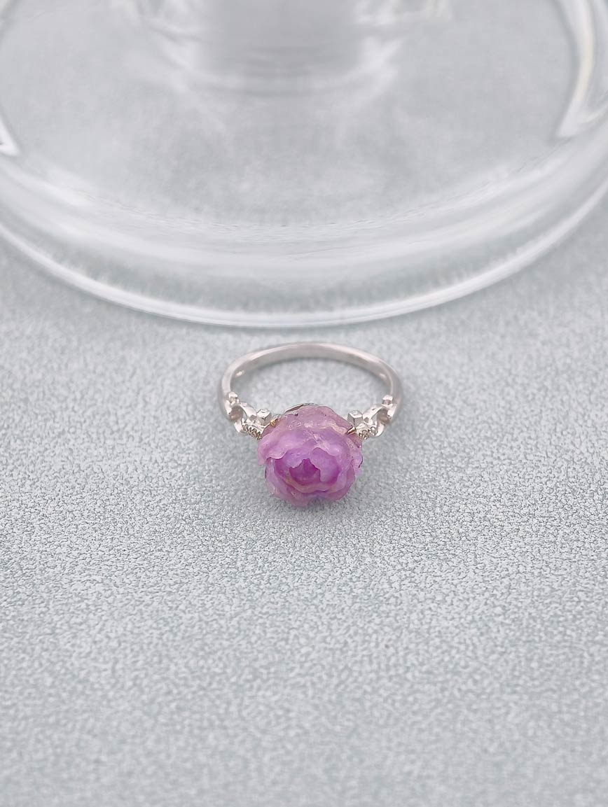 Flower Shaped Sugilite Ring