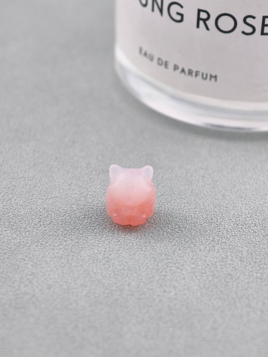 Natural Graduated Alxa Agate Nine-Tailed Fox DIY Accessory