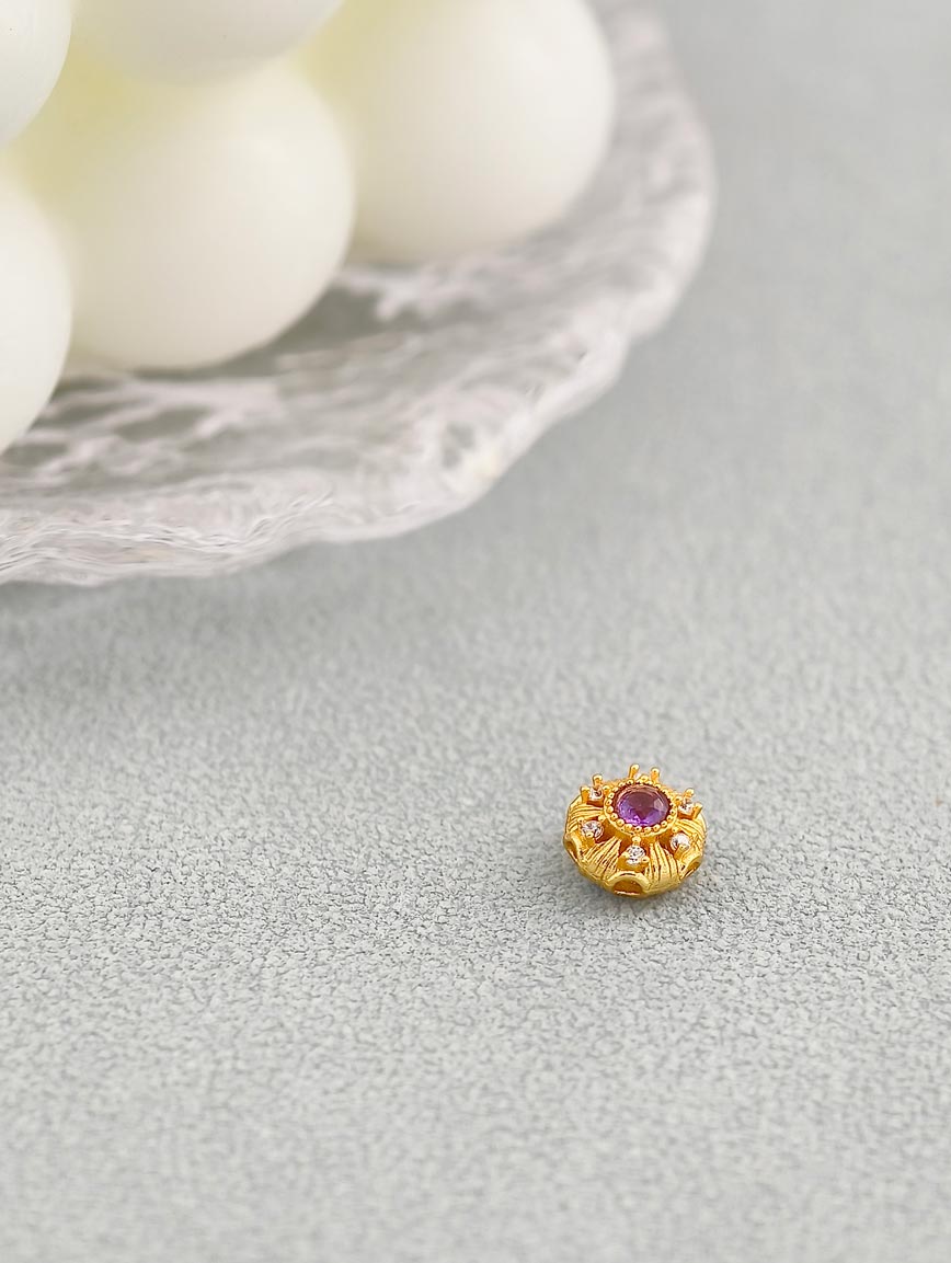 Natural Amethyst Sterling Silver DIY Accessory