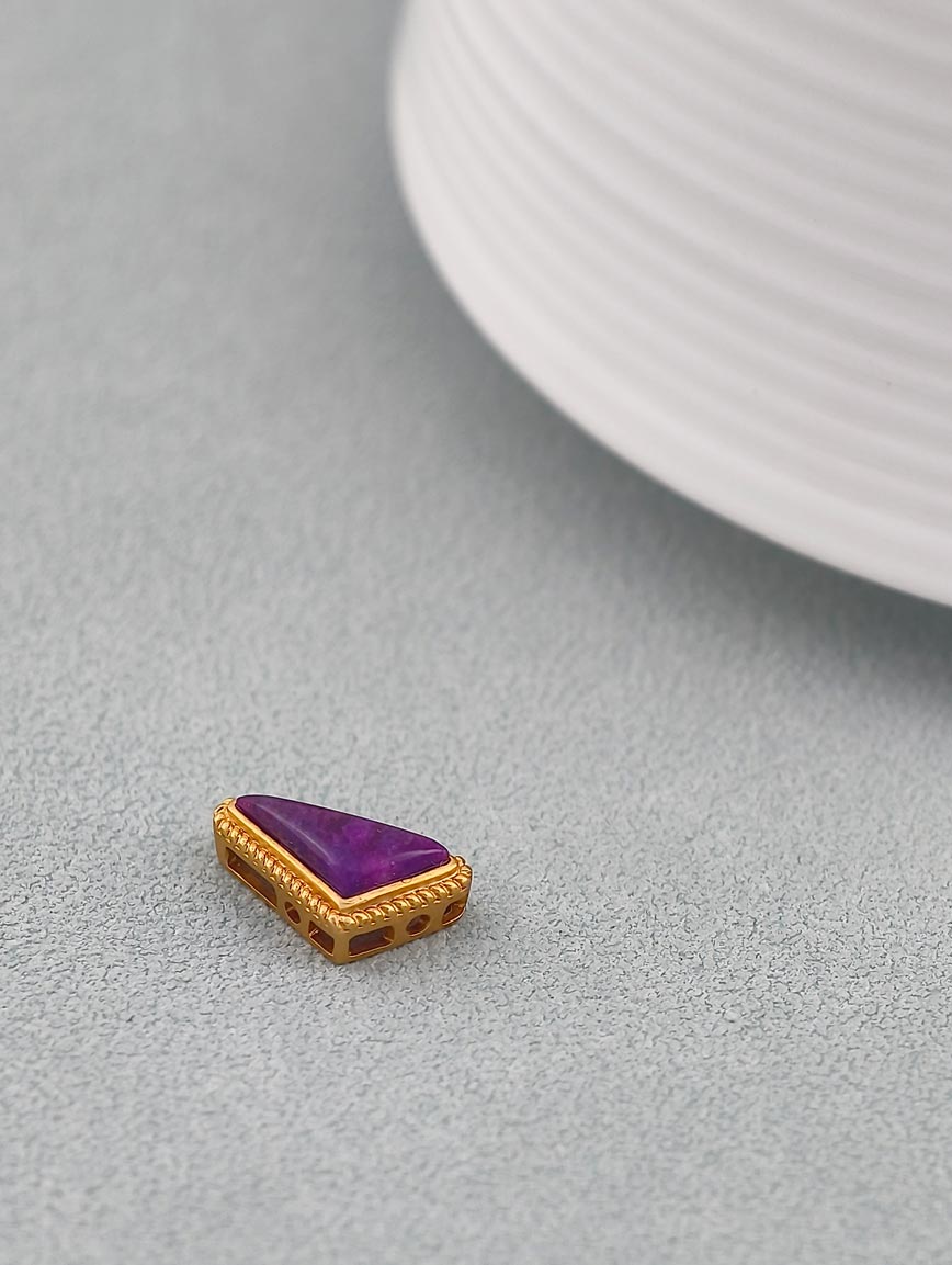 18K Gold Inlaid Sugilite Unique Style DIY Accessory