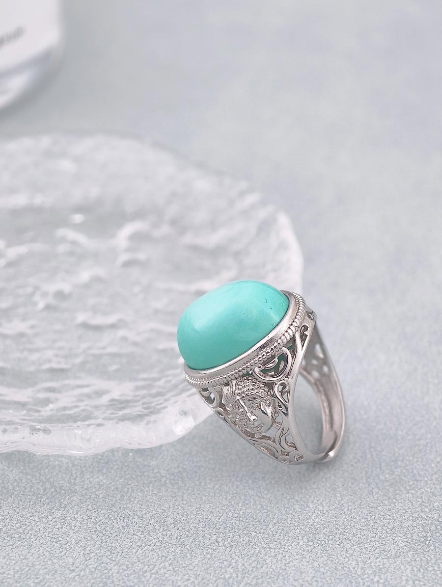 Natural Turquoise Design Ring