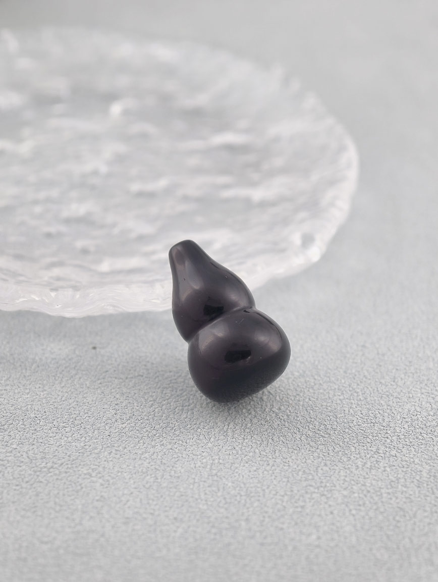 Natural Obsidian Gourd DIY Accessory