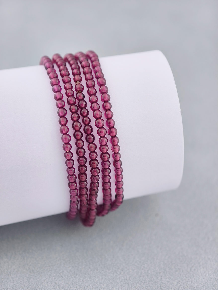 Natural Garnet Multi-Circle Bracelet