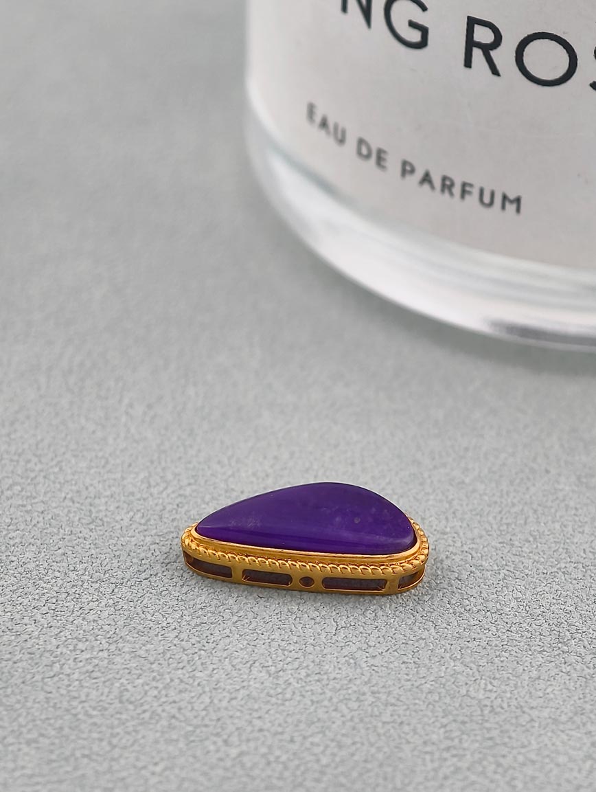 18K Gold Inlaid Sugilite Simple Style DIY Accessory