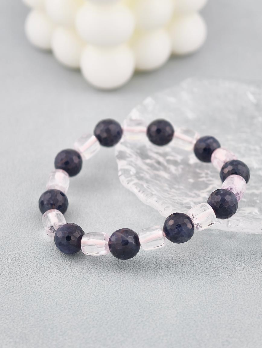 Natural Sapphire and Kunzite Bracelet