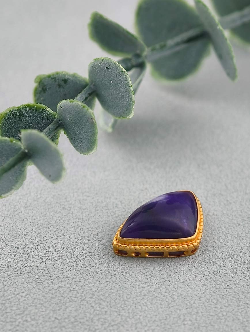 Collectible 18K Gold Natural Sugilite DIY Accessory