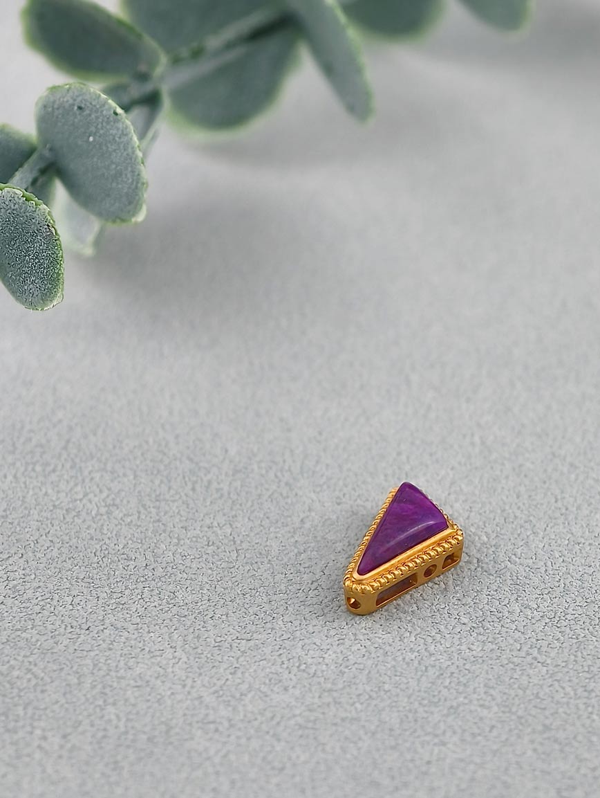 18K Gold Inlaid Sugilite Unique Style DIY Accessory