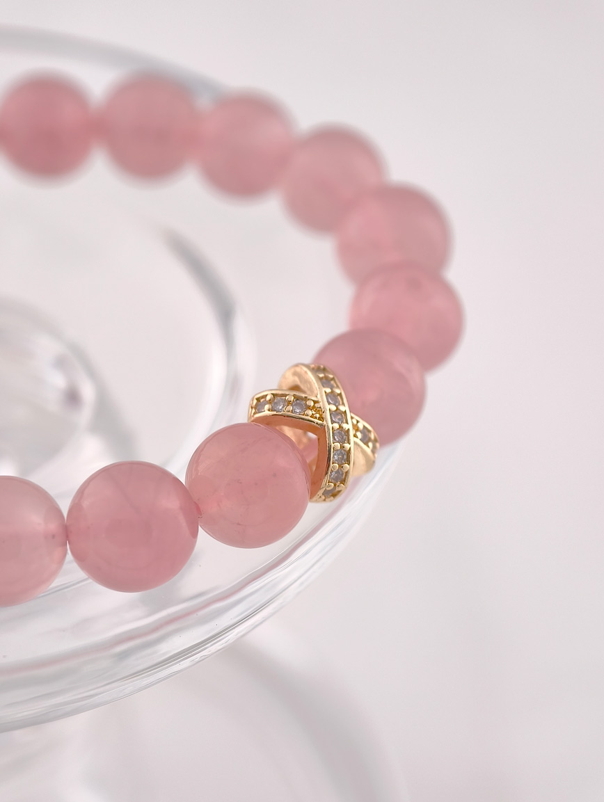 Natural Rose Quartz Delicate Style Bracelet