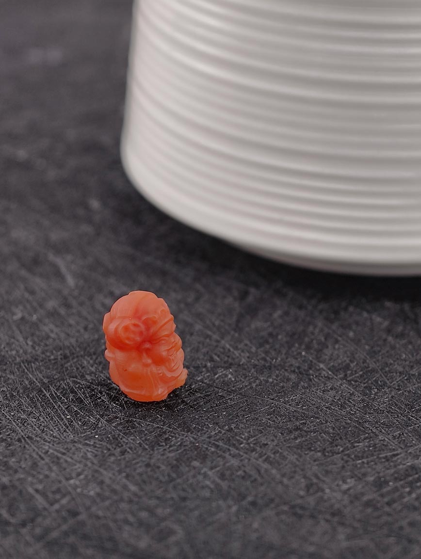 Natural South Red Agate God of Wealth DIY Accessory