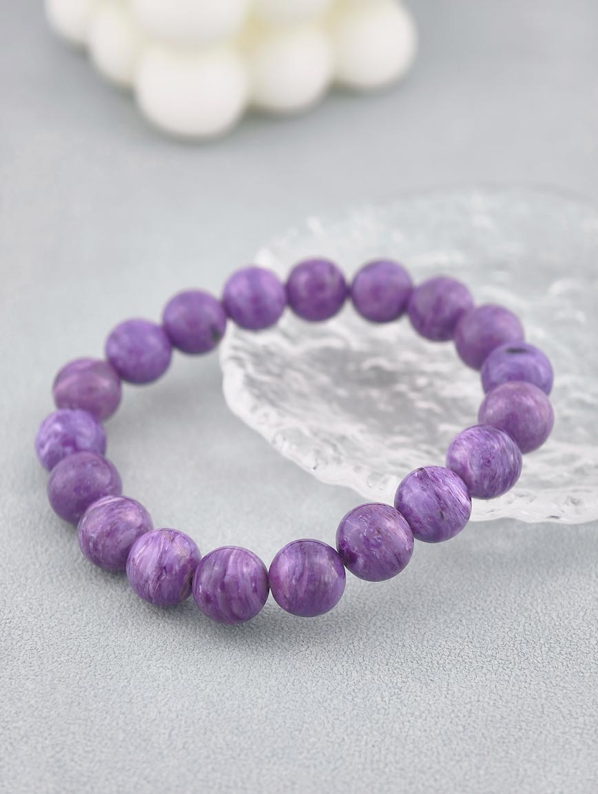 Natural Charoite Simple Style Bracelet