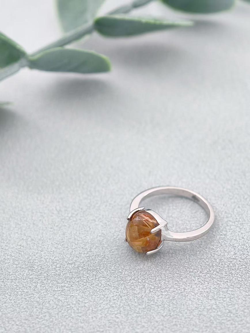 Natural Rutilated Quartz Ring
