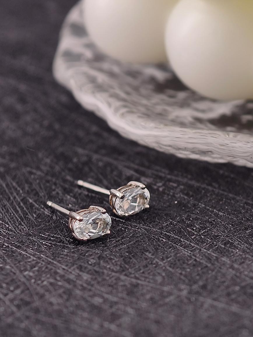 Natural Topaz Sterling Silver Earrings