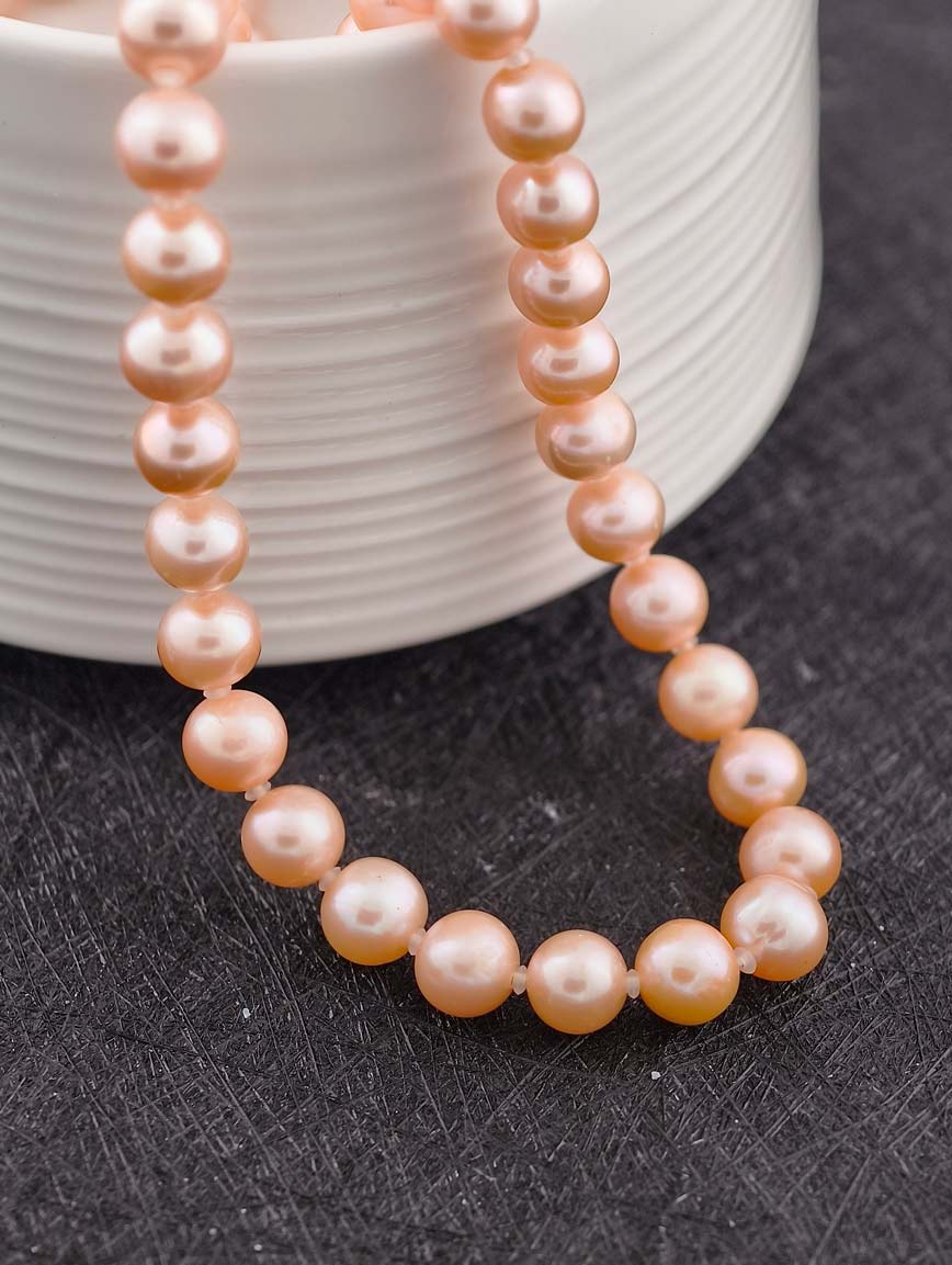 Orange Freshwater Pearl Necklace