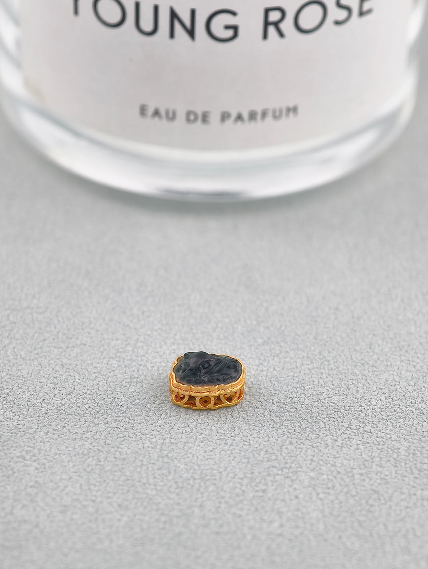 Natural Tourmaline Nine-Tailed Fox Spacer Bead DIY Accessory