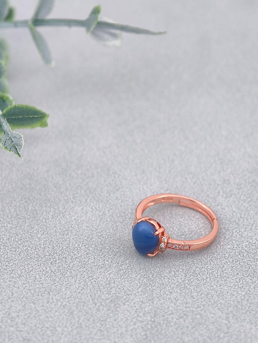 Natural Sugilite Water Drop Ring