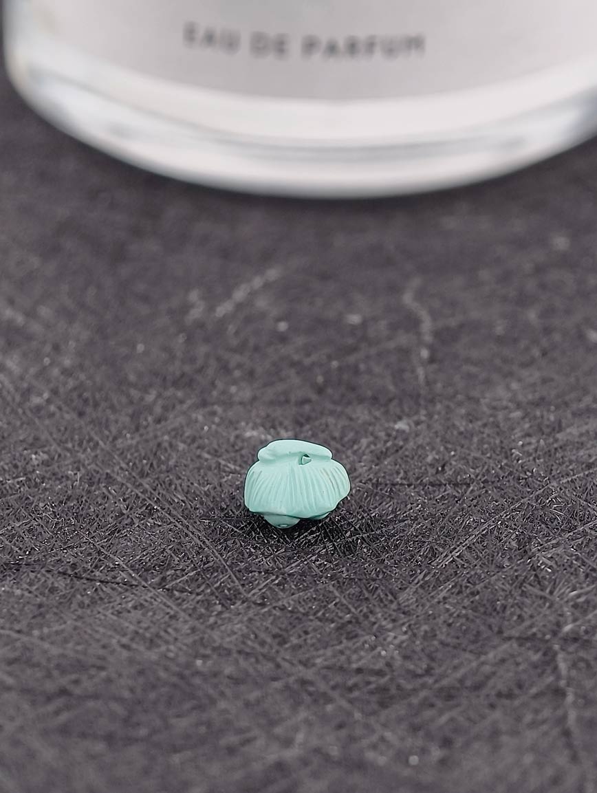 Turquoise Lotus Pod Carving Key DIY Accessory