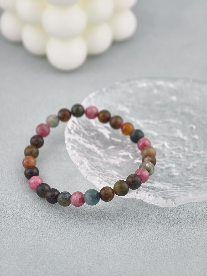 Natural Rainbow Tourmaline Bracelet