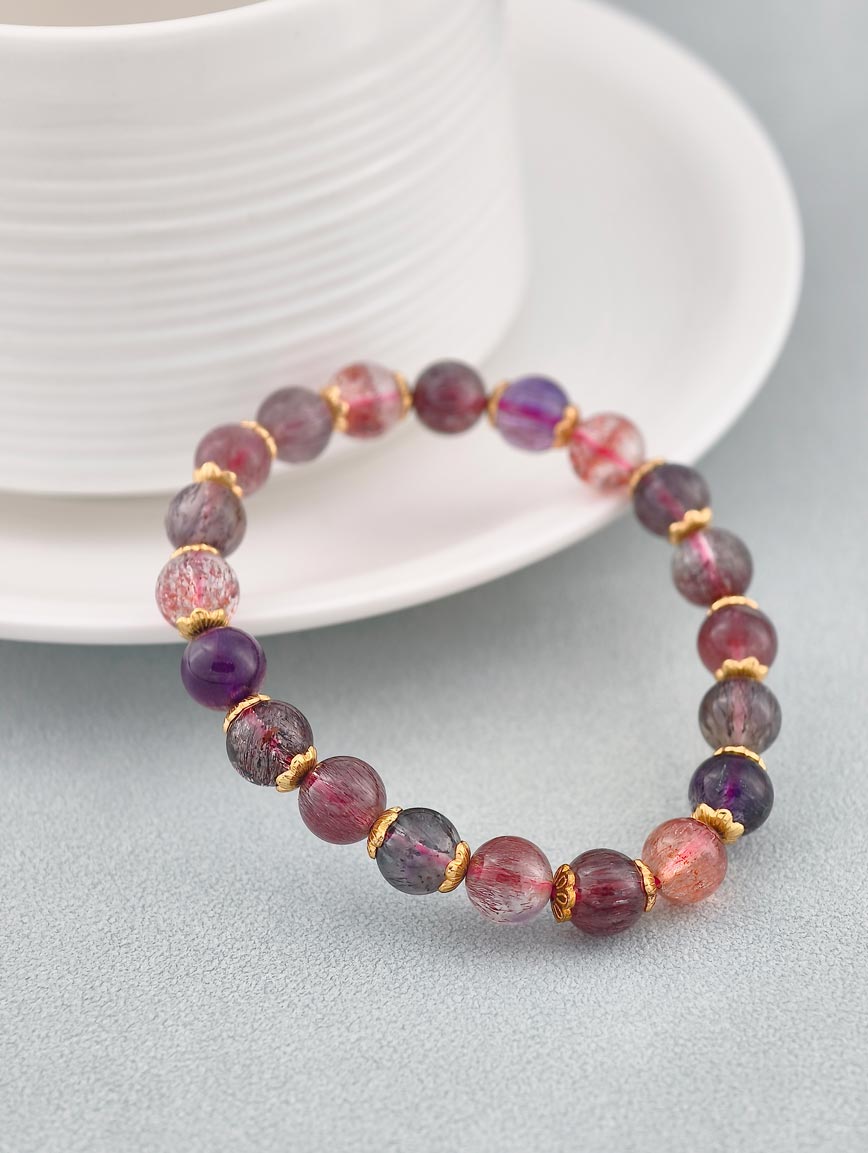 Natural Super Seven Simple Style Bracelet