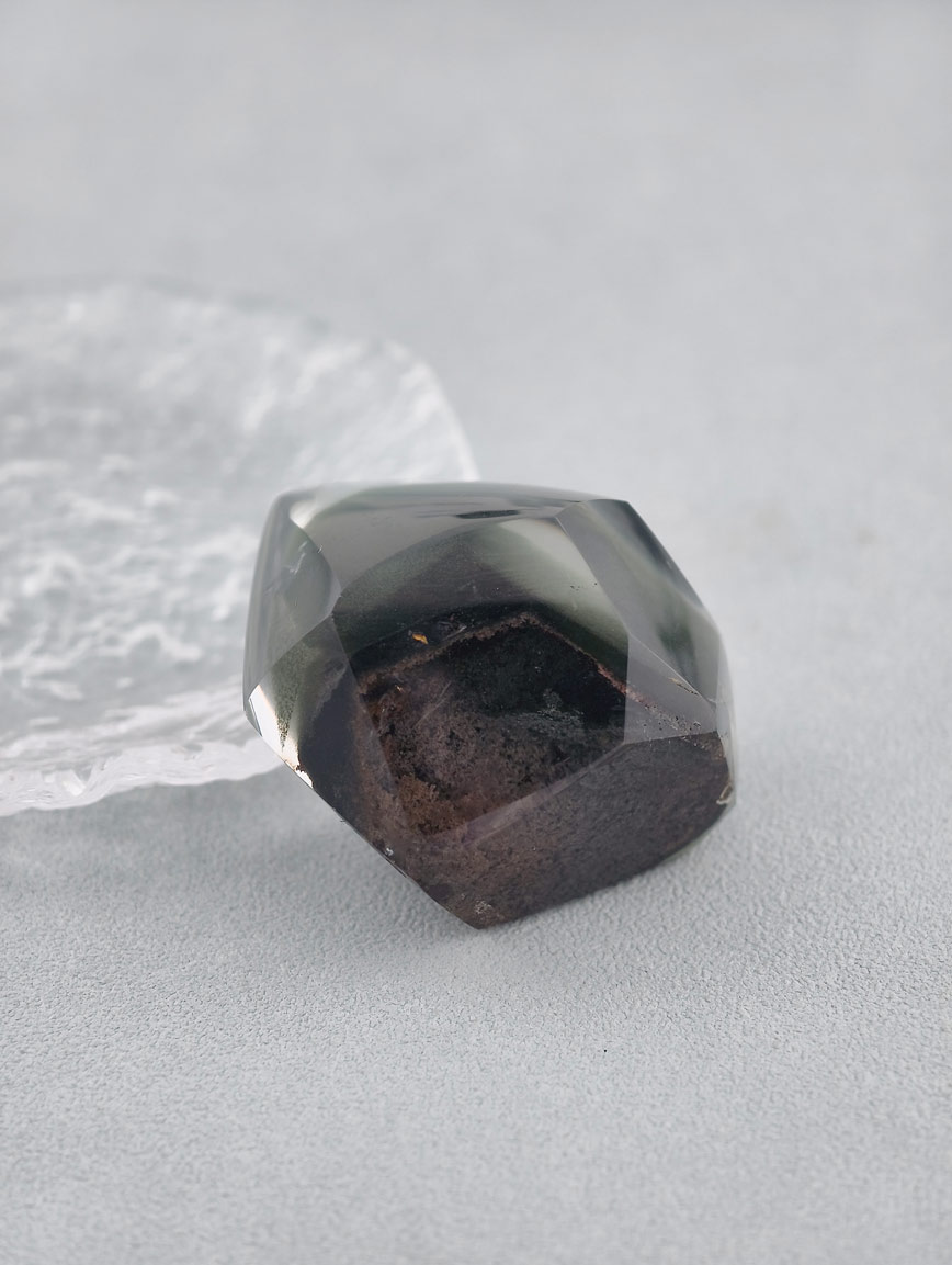 Natural Premium Green Phantom Crystal Pyramid Ornament