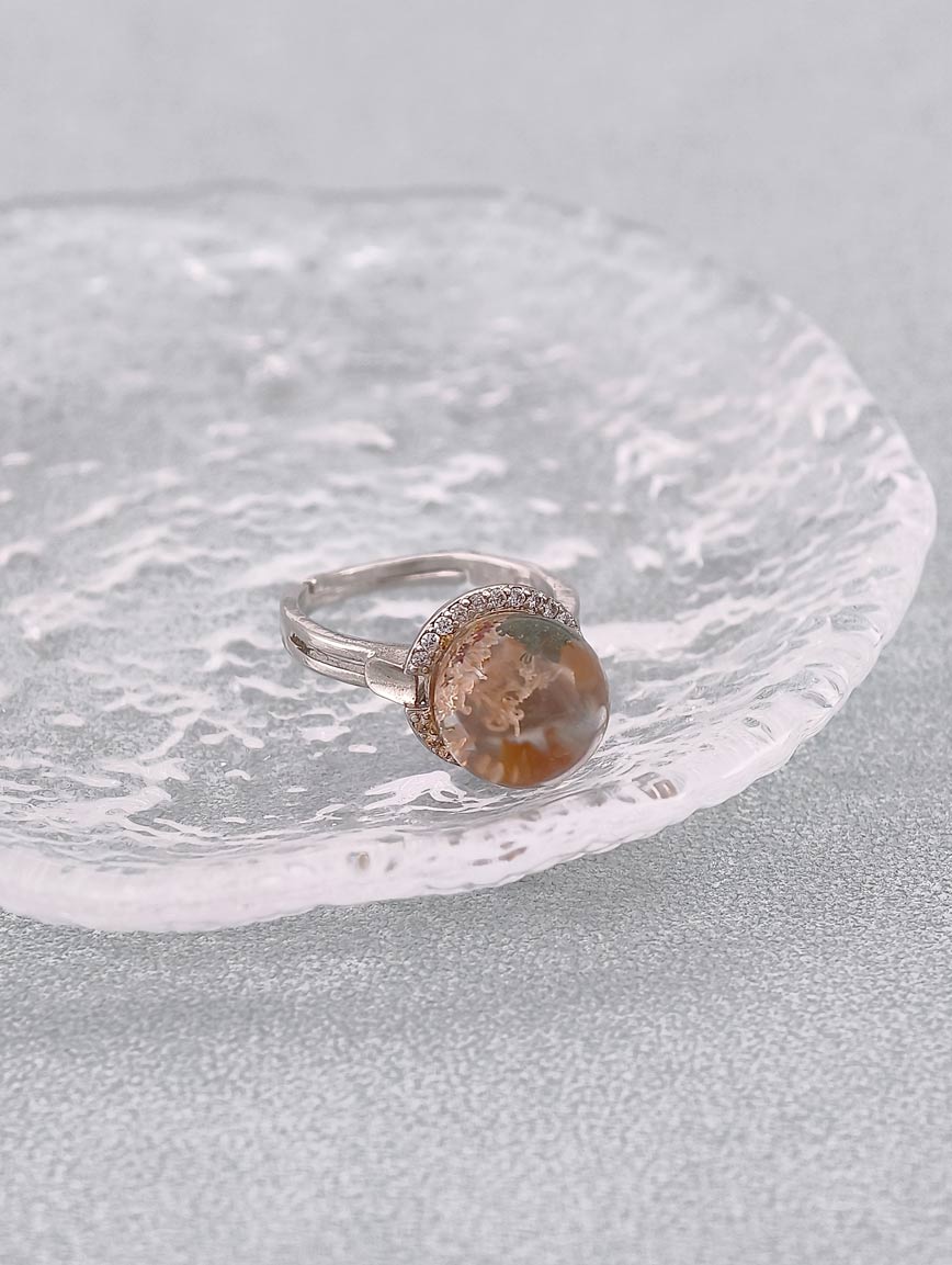 Natural White Phantom Ring