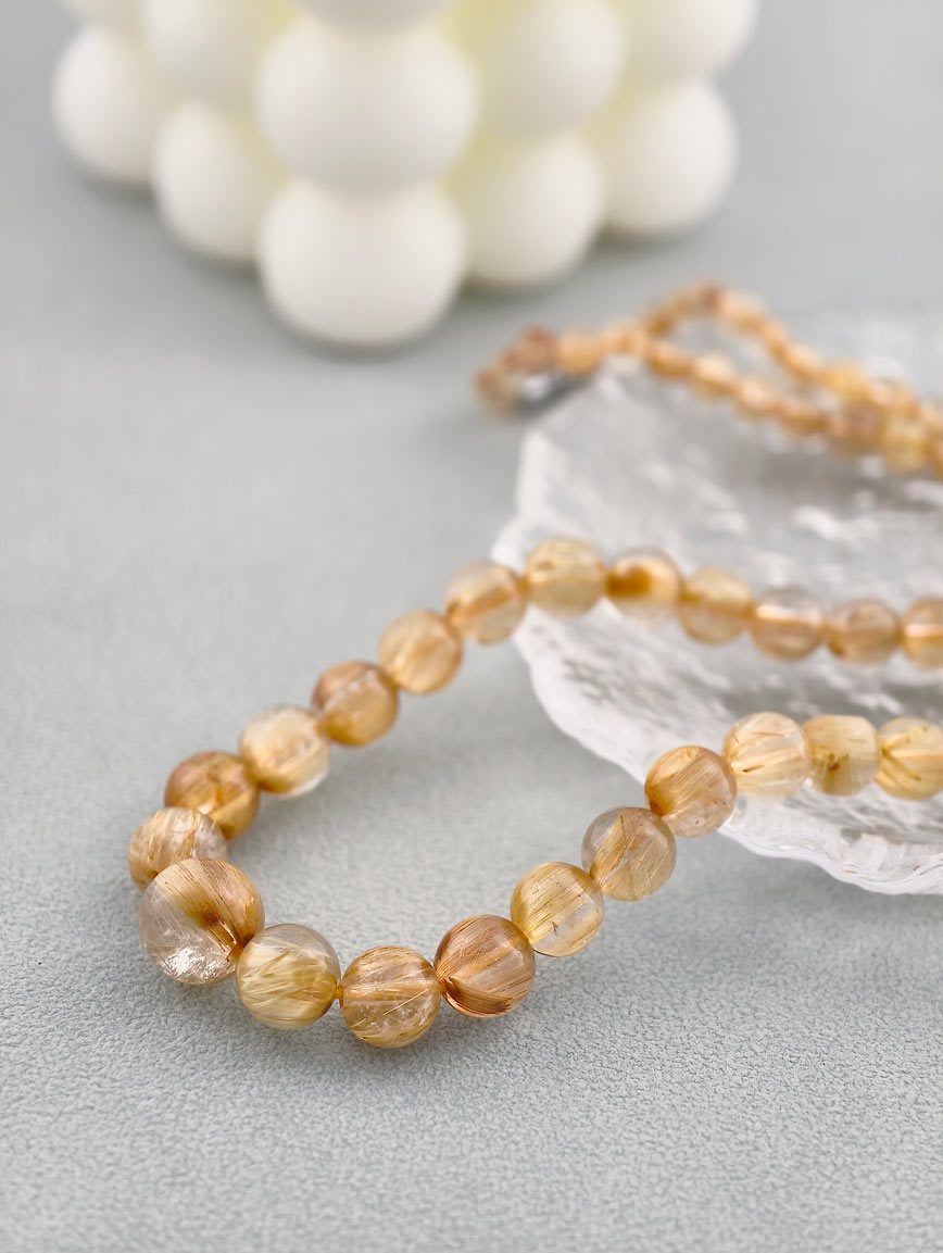 Natural Cat's Eye Rutilated Quartz Necklace