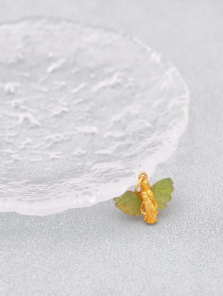 Natural Green Tourmaline Sterling Silver Pendant