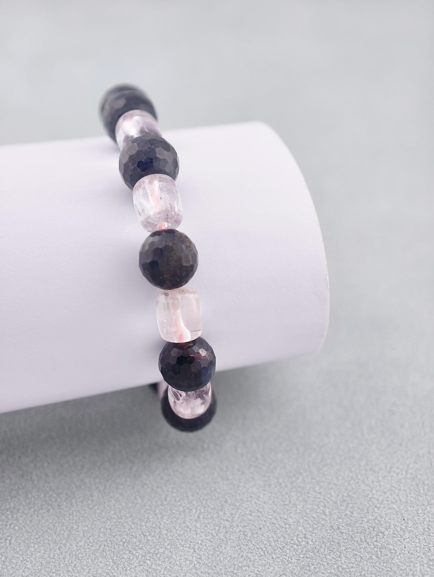 Natural Sapphire and Kunzite Bracelet