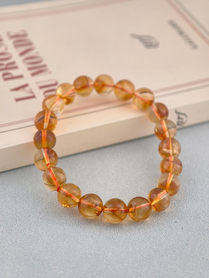 Natural Brazilian Old Mine Citrine Bracelet