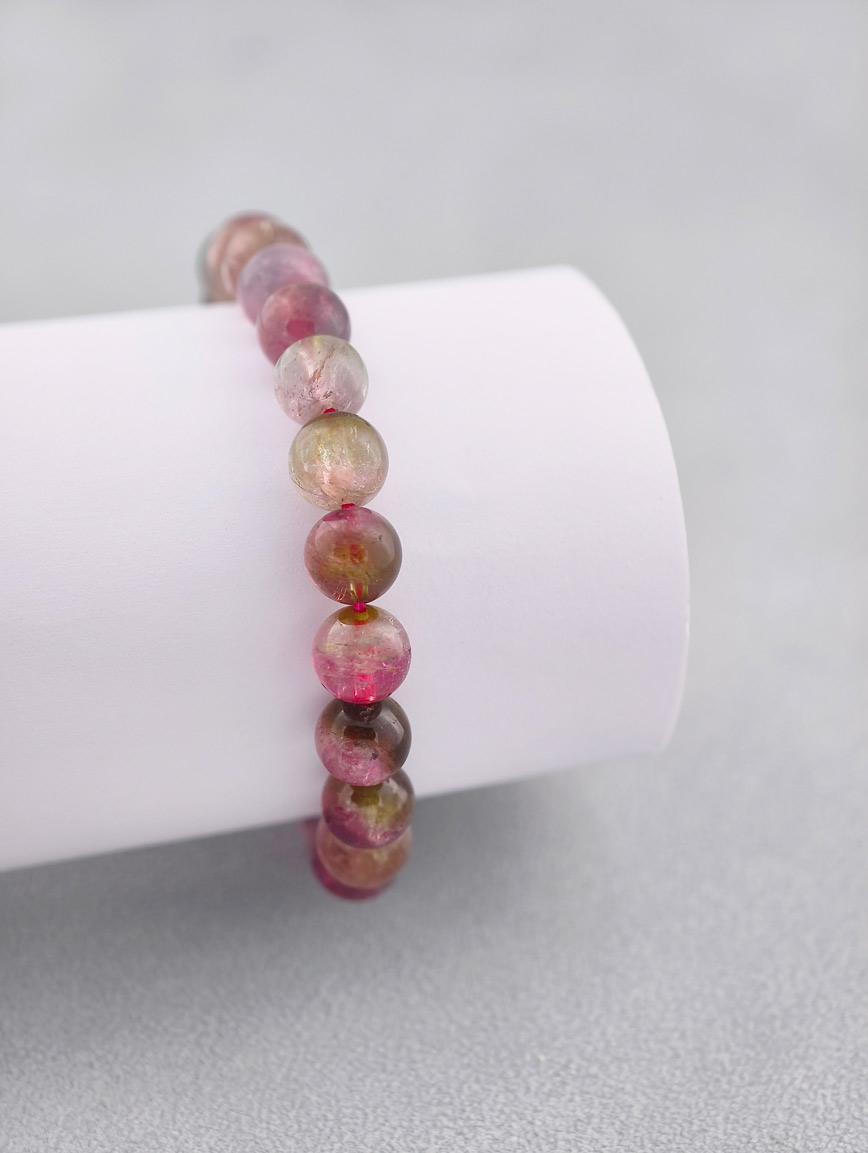 Collectible Natural Watermelon Tourmaline Bracelet