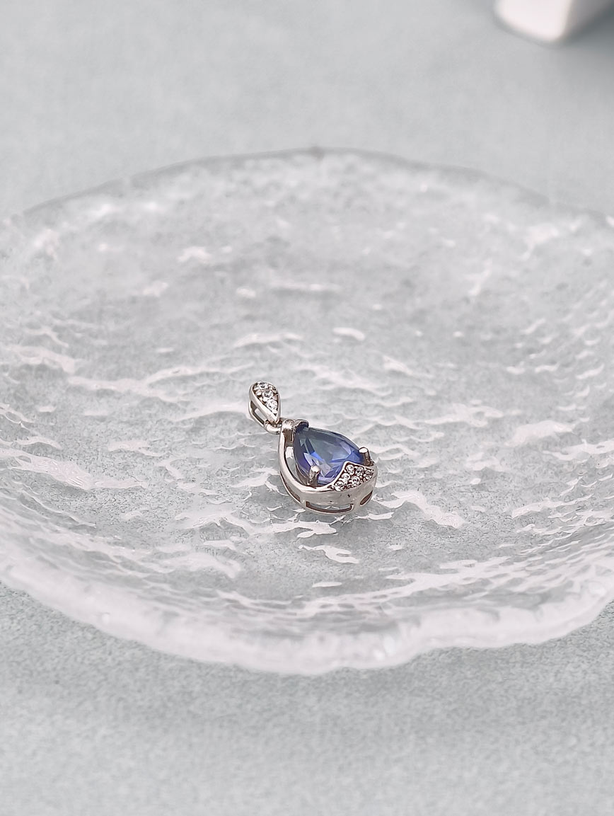 Topaz Angel Tear Water Drop Pendant