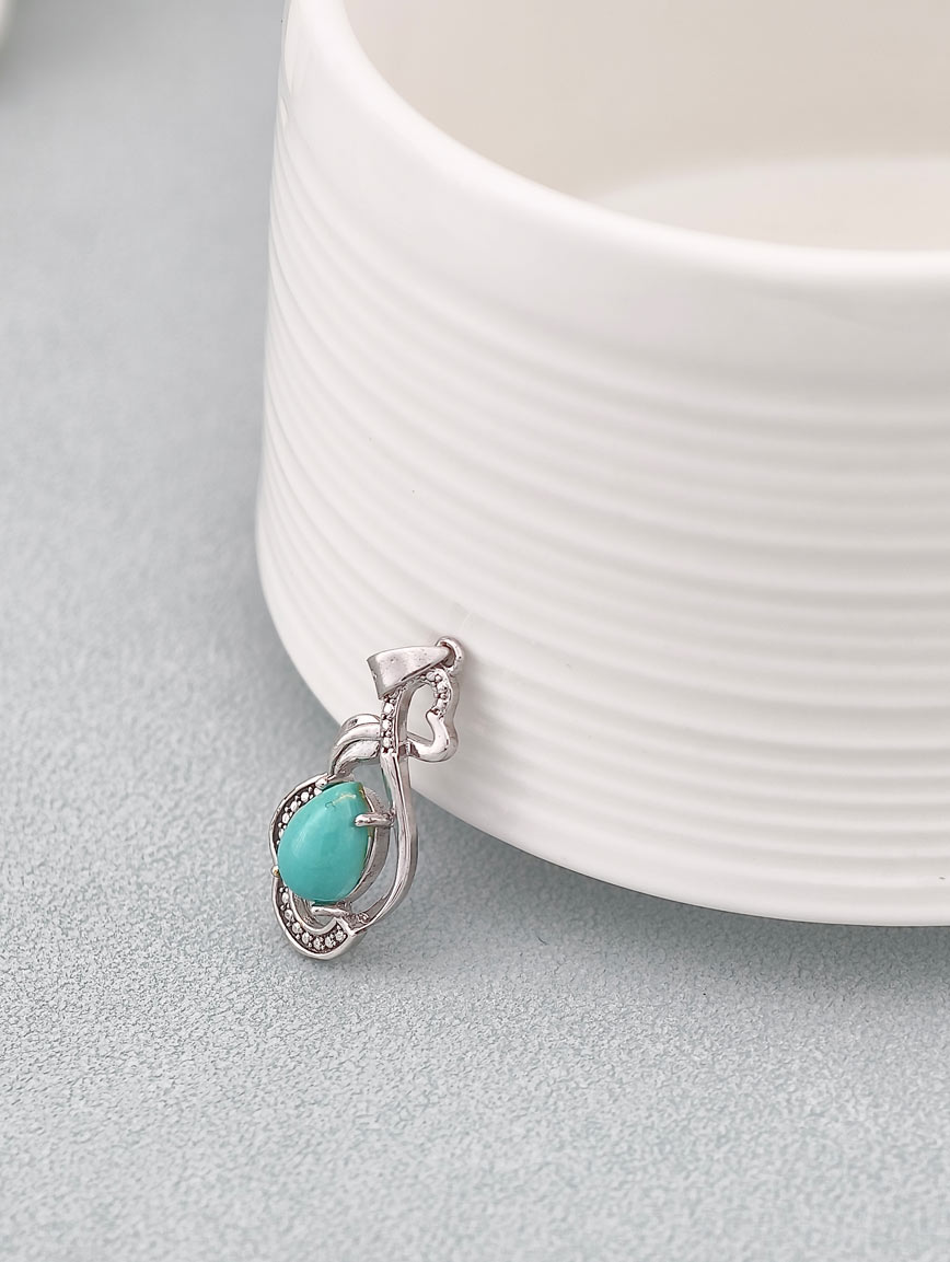 Natural Turquoise Exquisite Style Pendant