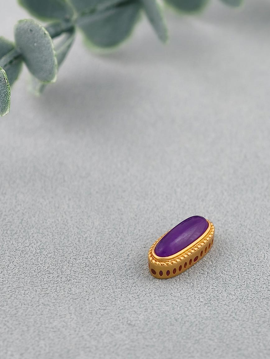 18K Gold Oval Sugilite DIY Accessory