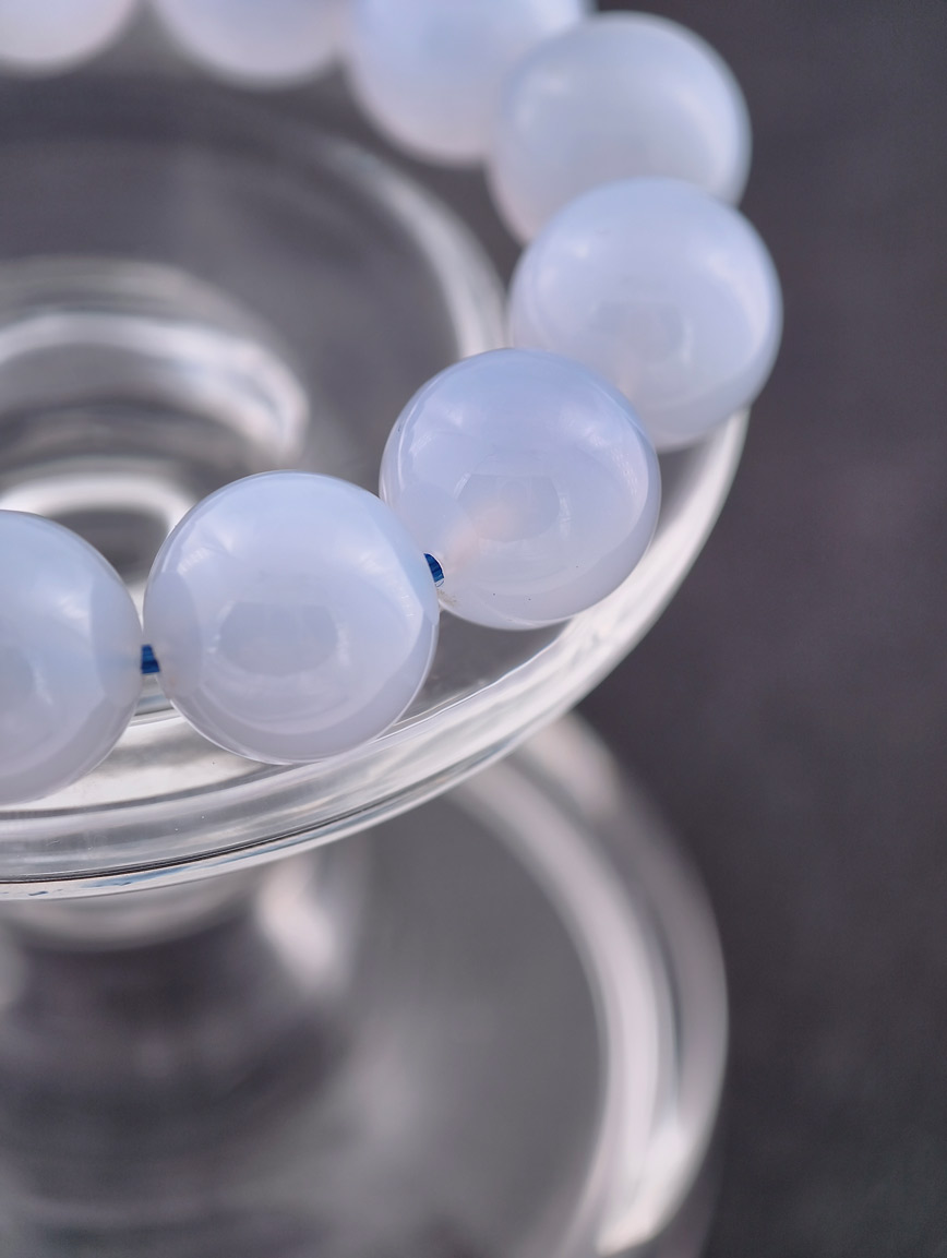 Natural Blue Chalcedony Bracelet