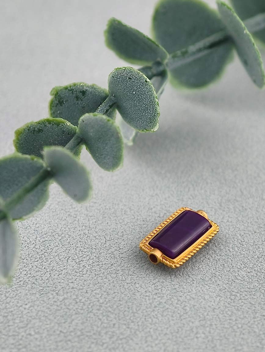 18K Gold Inlaid Mysterious Purple Sugilite DIY Accessory