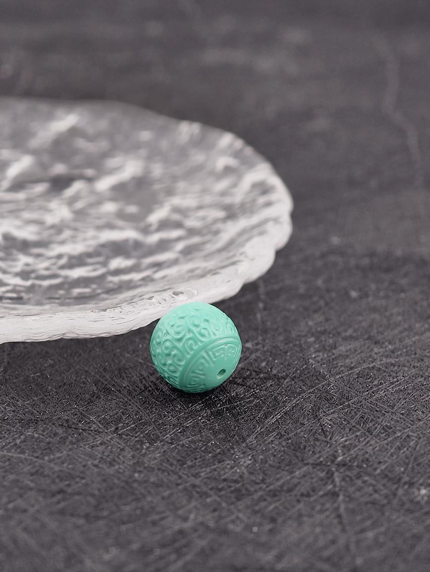 Natural Turquoise Ruyi Pattern Bead DIY Accessory