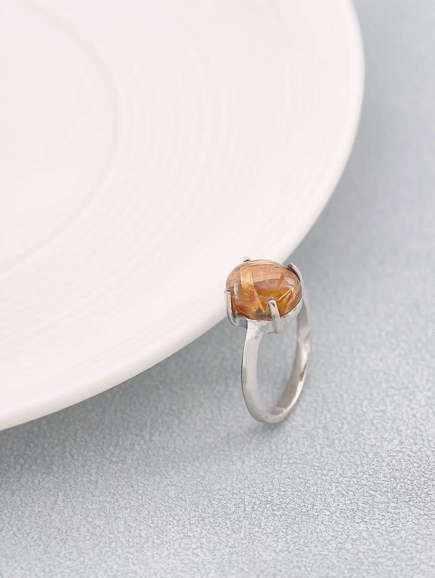 Natural Rutilated Quartz Ring